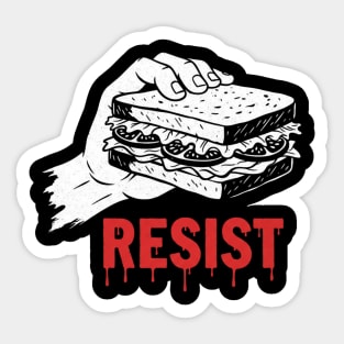 Sandwich Guy Resist – Funny Sandwich Protest Humor Sticker